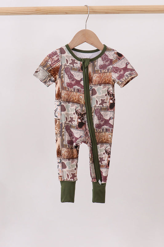 Forest Hunting Bamboo Romper