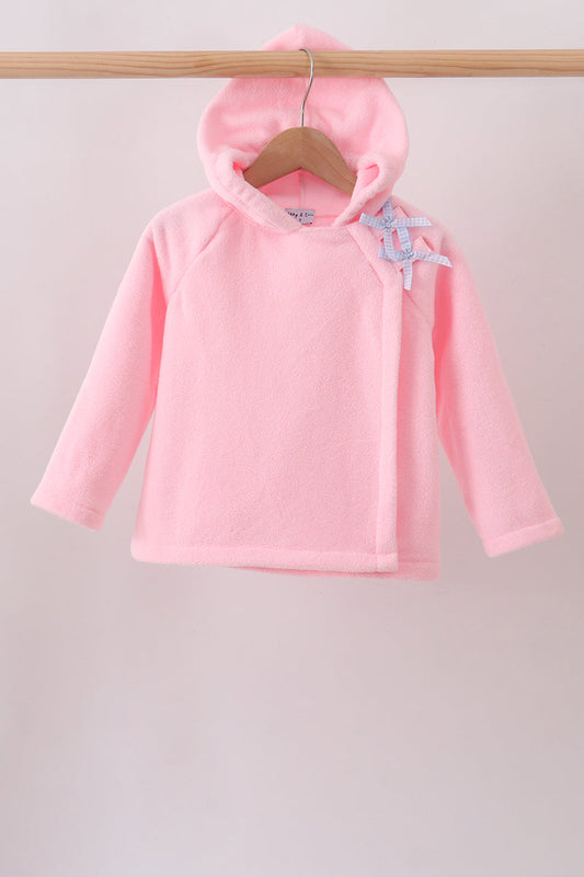 Pink Fleece Bow Coat