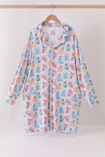 Blue princess bamboo mom gown