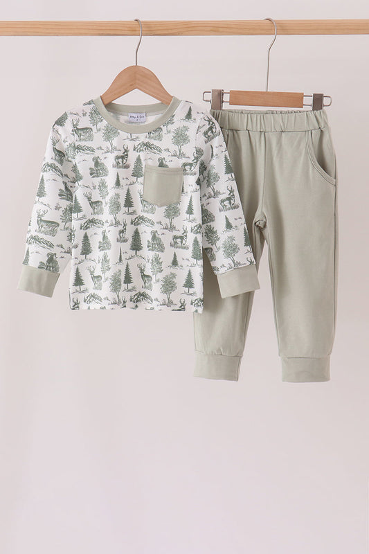 Sage tree pocket jogger set