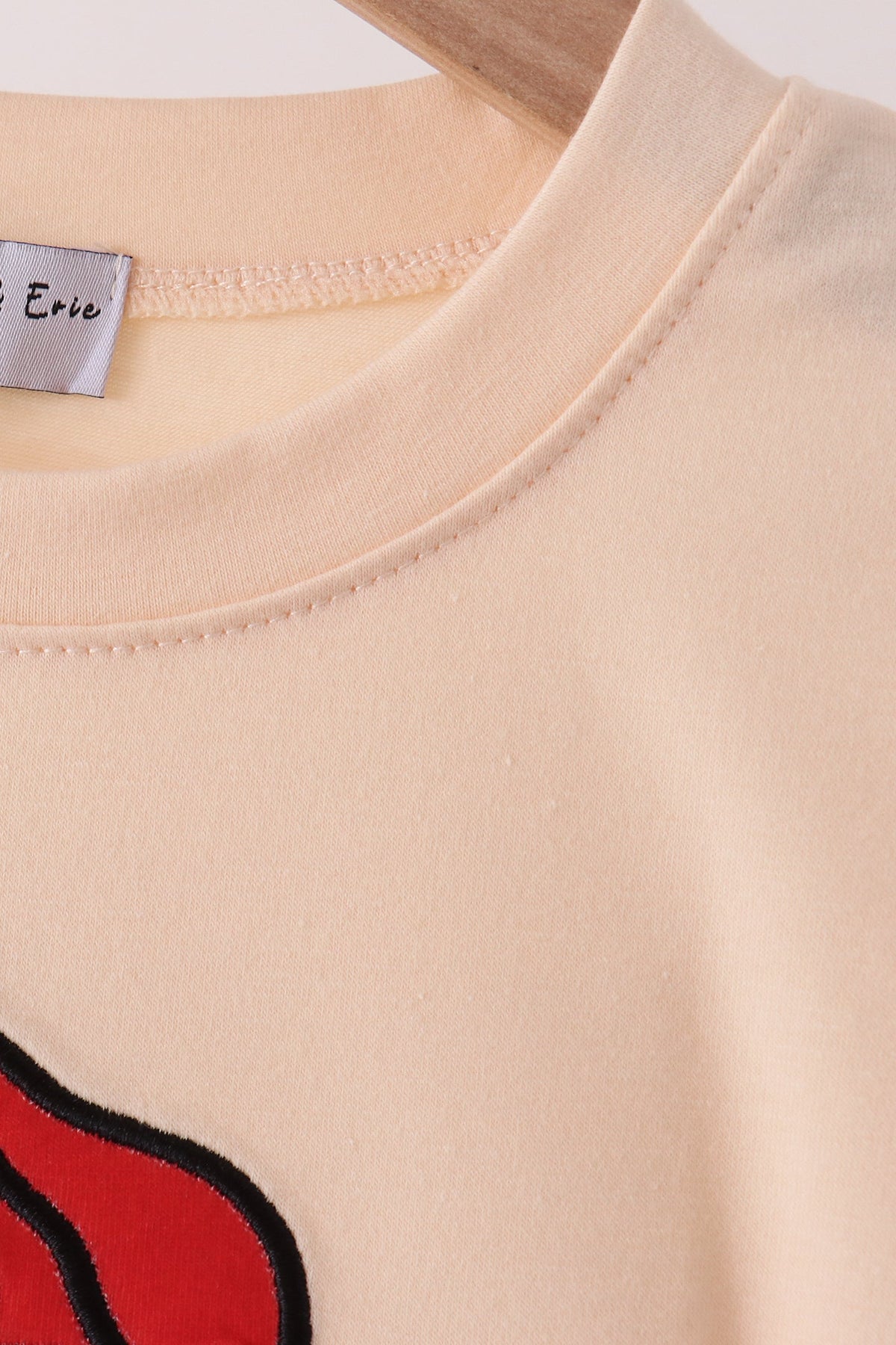 Beige Grinch Applique Top
