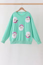 Mint Santa Sequin Mom&me Top