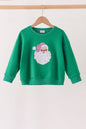 Green Santa Sequin Mom&me Top