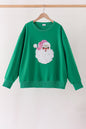 Green Santa Sequin Mom&me Top