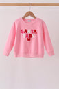 Pink Santa Baby French Knot Mom&me Top
