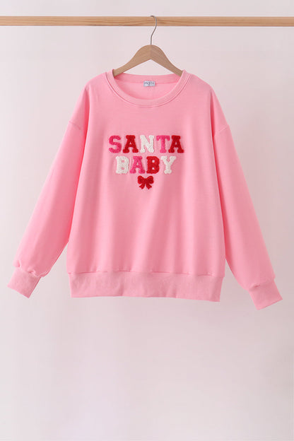 Pink Santa Baby French Knot Mom&me Top