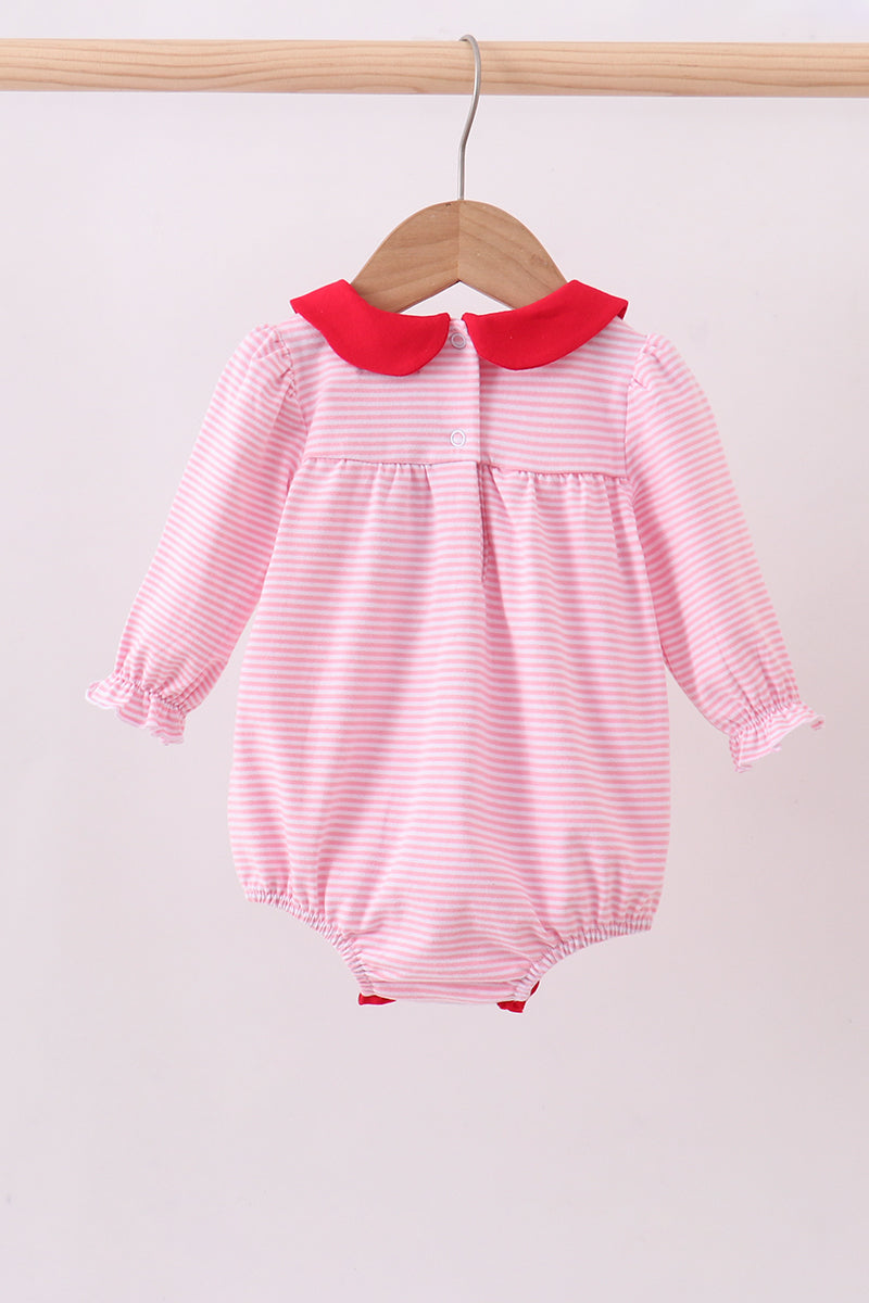 Red valentine's day heart embroidery bubble