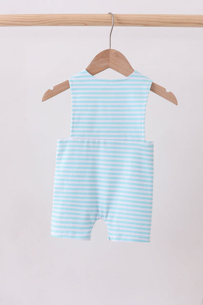 Blue octopus embroidery stripe jonjon