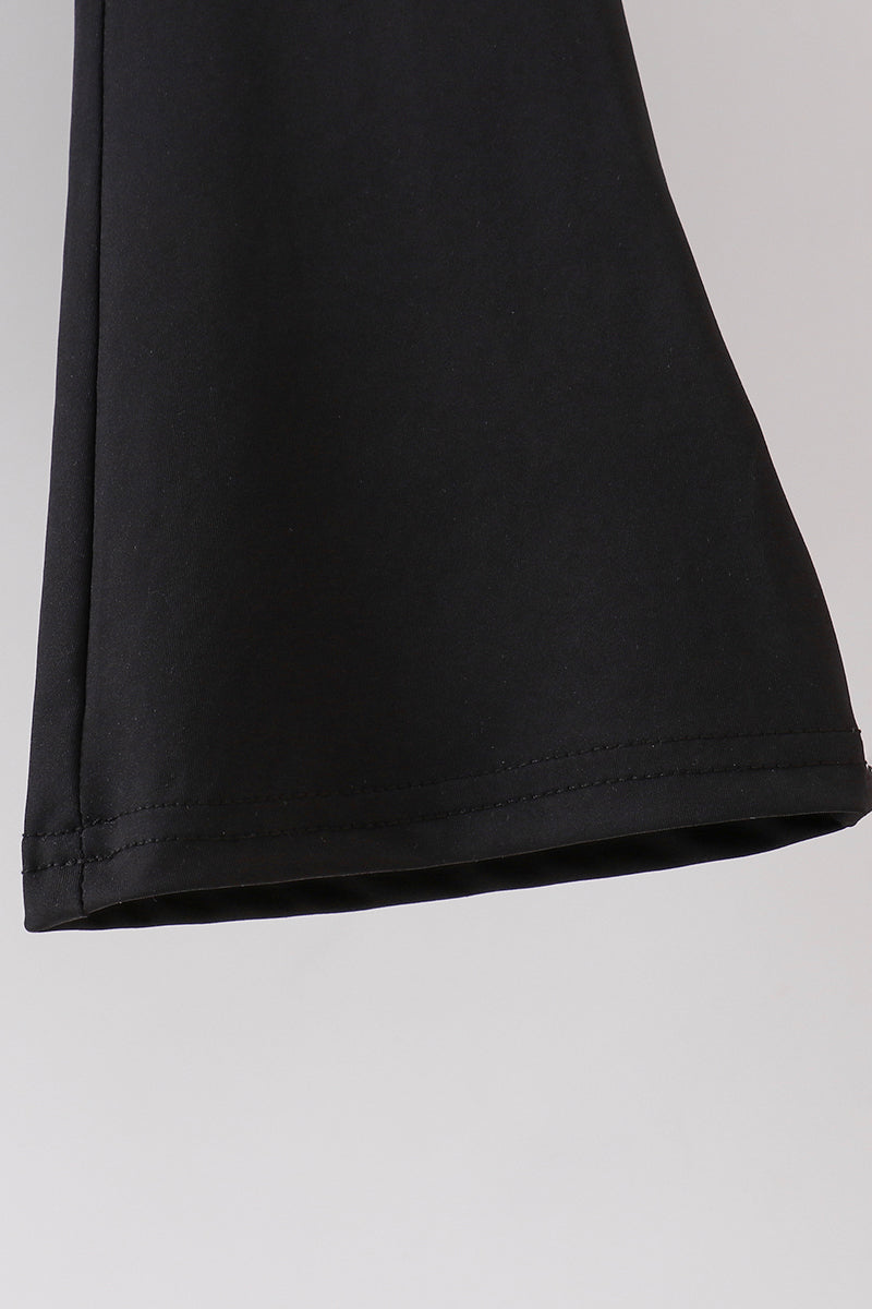 Black active  flare pants set