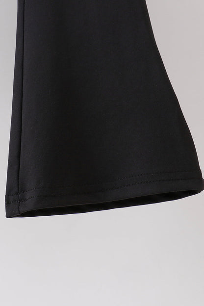 Black active  flare pants set