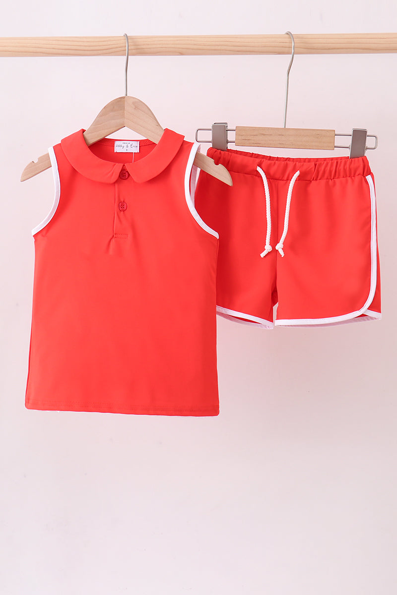 Coral active shorts set - Cloudling Kids Clothing