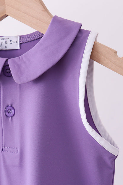 Purple active shorts set