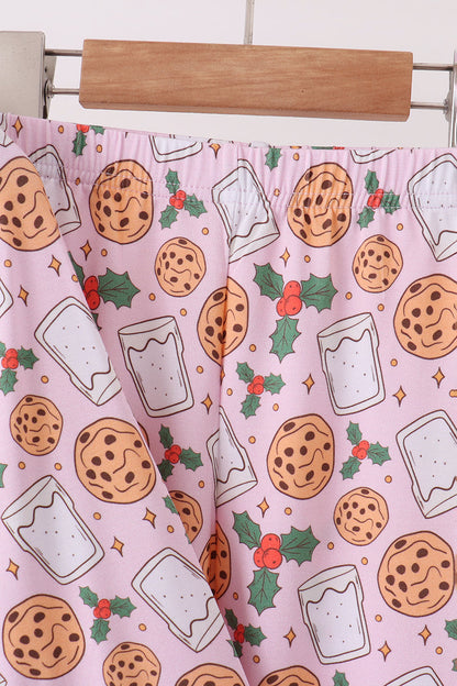 Pink milk cookie holly bamboo pajama set