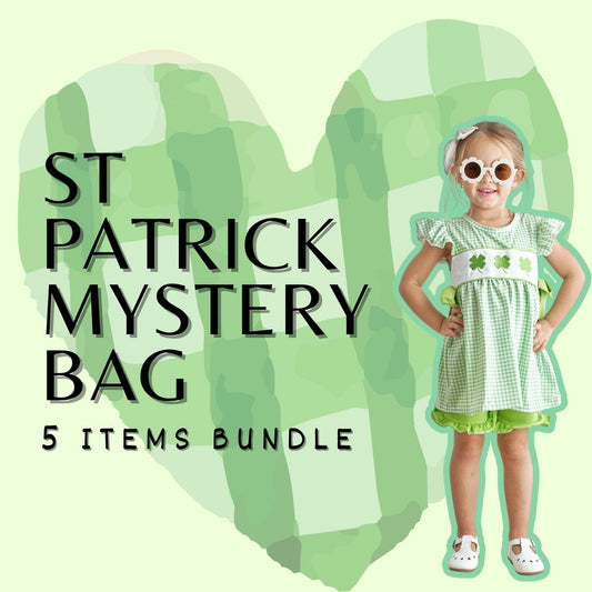 Saint Patrick Lucky Clover Mystery Bag 5 pcs bundle M-317 - Cloudling Kids Clothing